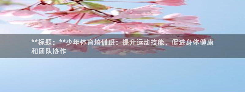 尊龙集团：**标题：**少年体育培训班：提升运动技能