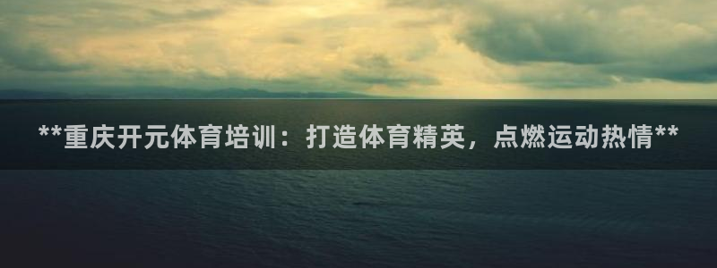 尊龙,人生就是博!登录国际：**重庆开元体育培训：打