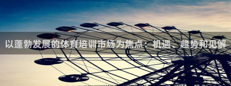 尊龙凯时 人生就是搏!平台：以蓬勃发展的体育培训市场