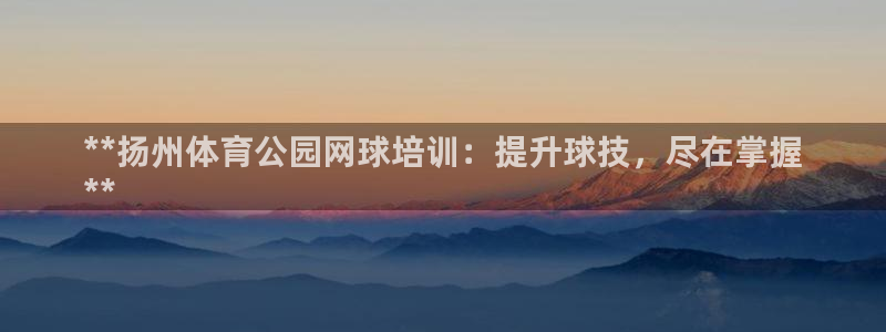 尊龙用现金娱乐一下下载旧：**扬州体育公园网球培训：
